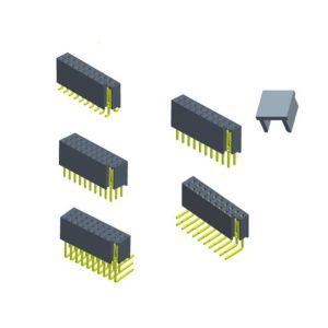 2.0 mm Pitch H 6.35 Dual Row Female Header Connector Right Angle