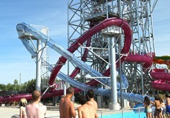 Transparent Fiberglass Slide for Resort Large Water Tube for Water Park Loop