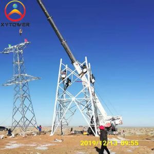 Galvanized Q235/Q355 Angle Steel Single Circuit Lattice Electrical Transmission