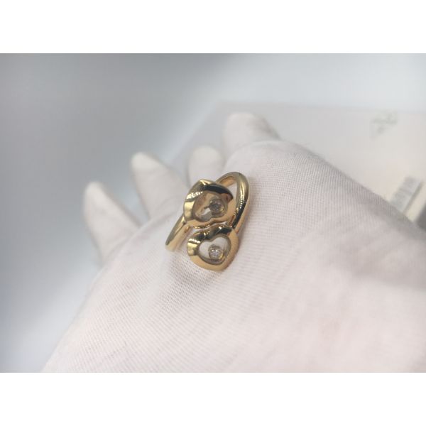 Quality Vintage Engagement Chopard Happy Curves Ring 18k Yellow Gold With Diamond wholesale