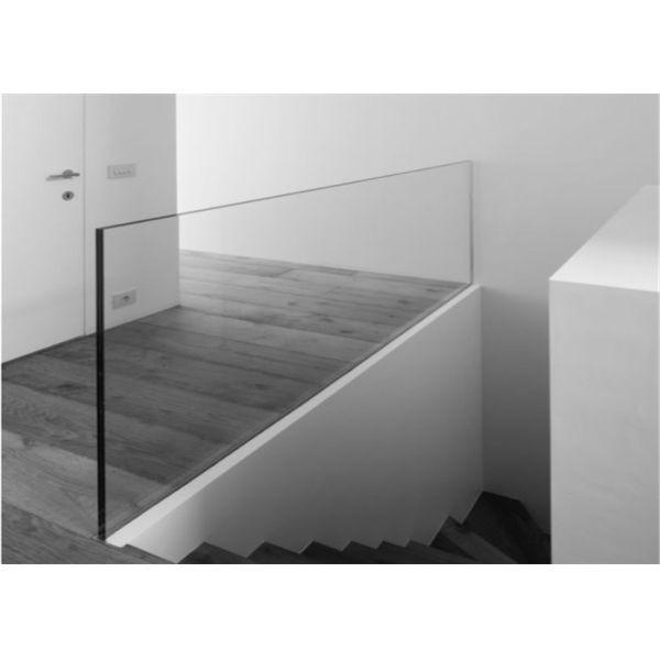 Frameless Glass Railing Aluminum U Channel Base Glass Balcony Railing