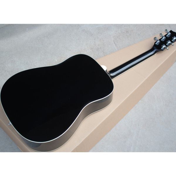 Wholesale custom 41" cherry red/black hummingbird acoustic guitar with rosewood fretboard,Can add fishman pickups