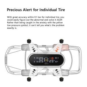 70mai Tire Pressure Monitoring System for Car Mobile APP Control LED Screen