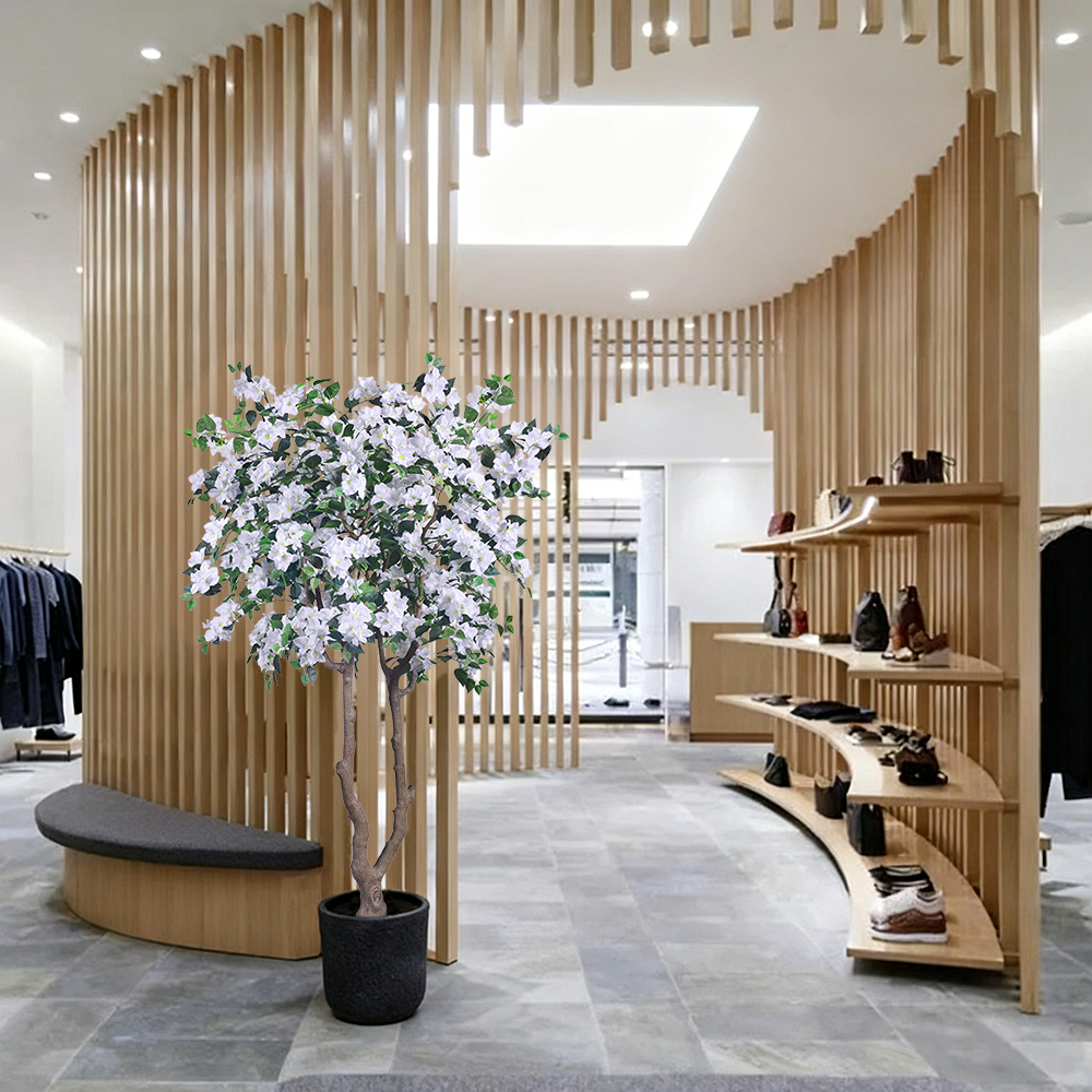 Wholesale 220cm Artificial Bougainvillea Plant - Model B White - Haihong Factory