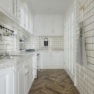 Particle Board Solid Wood Kitchen Countertop Cabinet Customized Size