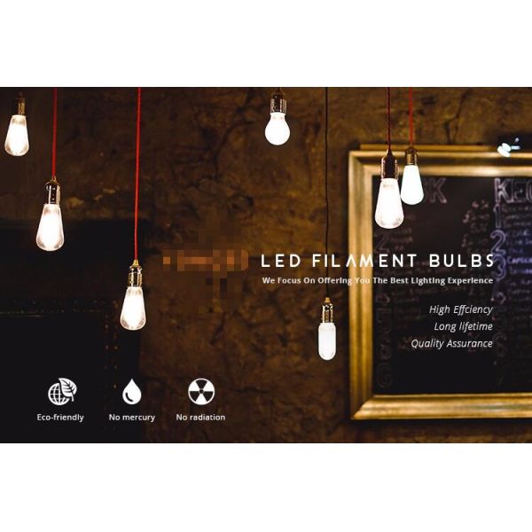 St64 Led Filament Bulbs 6w Amber Glass 360 Degree With E26 Base Ul Listed