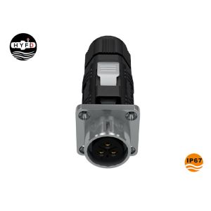 IP67 Water Tight 20A 500V 3 Pin Power Signal Connector