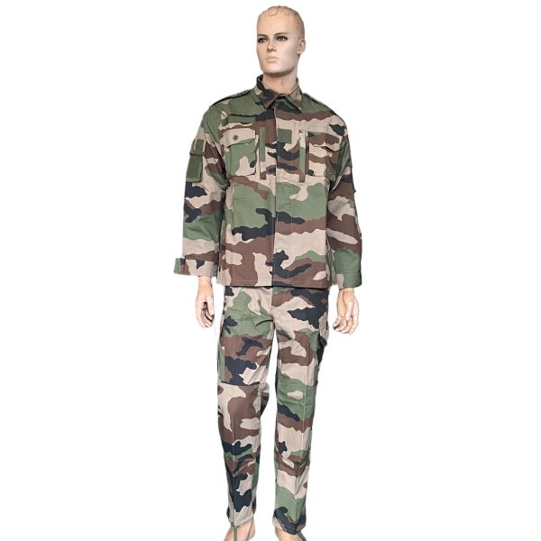 Quality F2 Tactical Combat Uniform Set Camouflage Breathable Anti Static Formal Woven Fabric Uniforms French Military Uniform wholesale