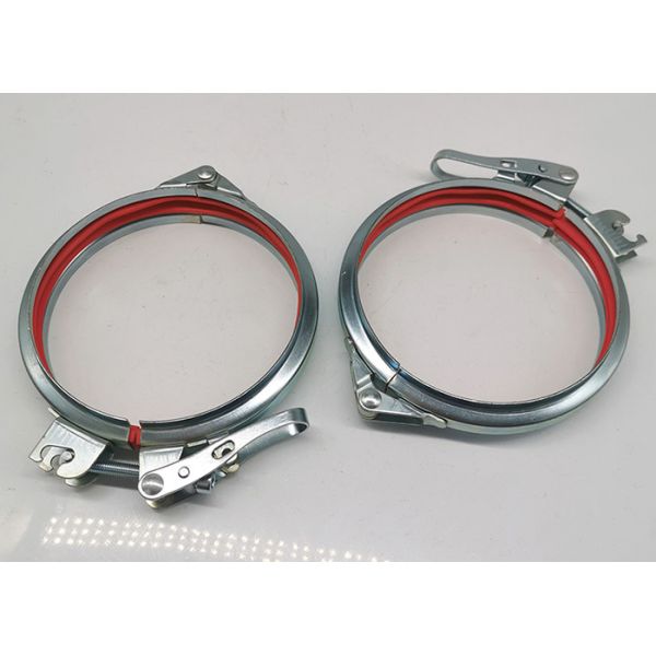 Quality 125mm Duct Airtight Galvanized Pipe Clamp With Seal wholesale