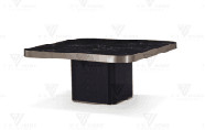 Luxury Ceramic Marble Top Coffee Table Elevated Coffee Table Square Coffee Table