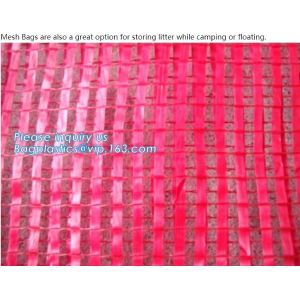 21*31cm Portable PE Fruit Oyster Onion Raschel Mesh Soap Net Bag With Handle