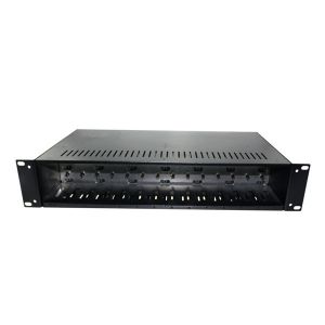 14 Port Fast Ethernet Media Converter Rack Mount Chassis 19 Inch High Dual Power