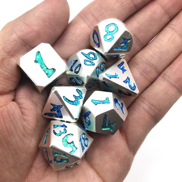 Quality Dice Practical Polyhedral Handmade Luxury Blue Light weight For Collection wholesale