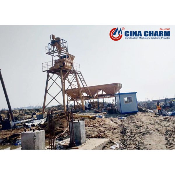 Hopper Type Small Capacity Hzs25 25m3/h Concrete Mixing Plant