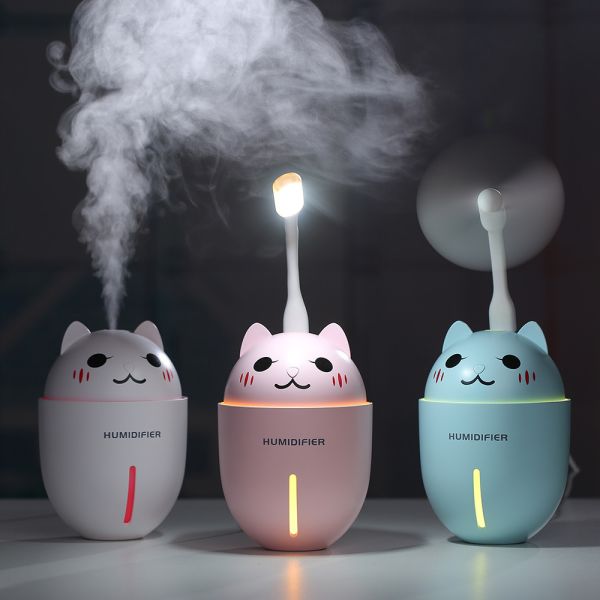 3 in 1 320ML USB Air Humidifier Ultrasonic Cool-Mist Adorable Pet Mini