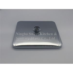 Chrome plating two fuctions shower head hand shower set square overhead shower