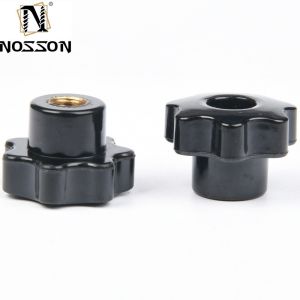 Chrome Plated Oil Gas Plastic Knurled Clamping Nuts Knob Handle Star Knob