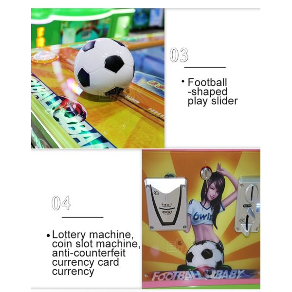 150W Ticket Redemption Game Machine Coin Operated Football Baby Game Machine