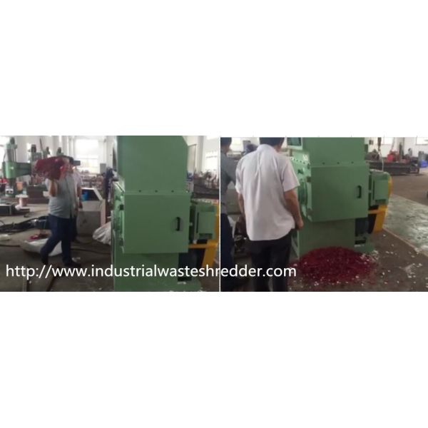Single Shaft Plastic Lump Shredder , Plastic Recycling Machine Large Propulsion