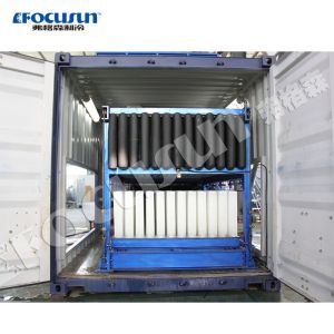 Frascold Compressor Used Air Cooling 1MT Solar Block Ice Making Machine for in