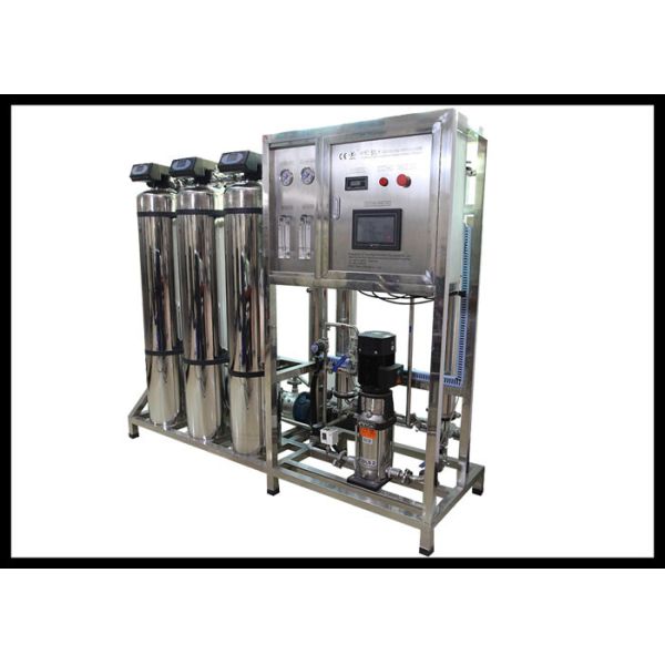 Quality 500LPH SS304 Industrial Reverse Osmosis System Drinking RO Purifier Water Softener Filter With PLC Touch Screen wholesale