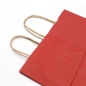 100gsm 150gsm Paper T Shirt Bags Compostable Recyclable With Handle
