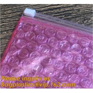 Holographic Zipper Slider Zip Lock Bubble Bag,Cosmetic Zipper Bag/Rose Gold