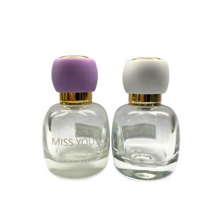 Round Cute Design 30ml 50ml Luxury Perfume Bottles With Atomizer