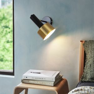 Modern Adjustable Bedside Lamp Wall Lamp Black Gold Luxury Nordic Up Down