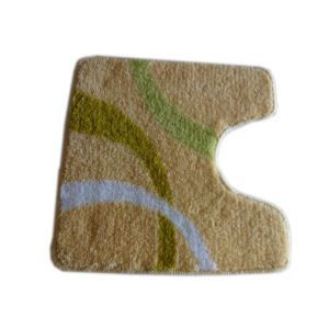 Tufted Acrylic Bath Rug Sets with Latex Backing, Beige