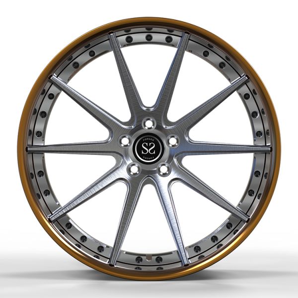 Audi Rs6 C8 23x11 2 Piece Forged Wheels Custom Bronze+Grey Brushed