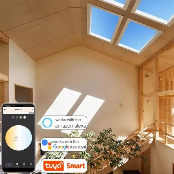 WiFi And Bluetooth Controlled Dimmable Skylight Ceiling Lamp With Ceiling