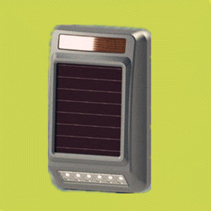 Solar-Powered Wireless Outdoor Strobe Siren Used FM 433Mhz communication