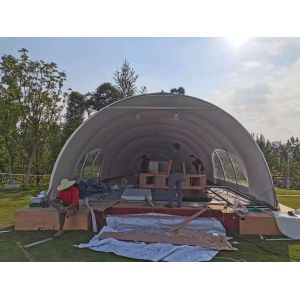 China Outdoor Luxury Hotel Glamping Resort Tent UV Resistant 5mx7m Shell Tent on sale