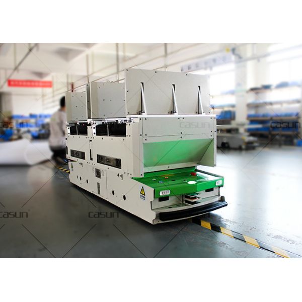 Roller Docking Omni Directional Tunnel AGV Robot Mobile Rail Guidance For Cargo