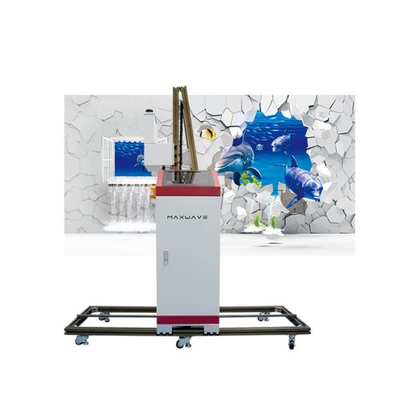 Quality Double Head CMYKW Vertical Wall Painting Machine 9600dpi Foldable wholesale