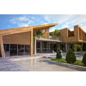 China Light Steel Structure Wooden Decorate , Prefabricated Bungalow Homes , Modular Homes on sale