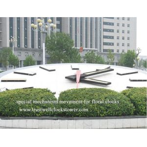 China 3m 3.5m 5m 6m 7m 8m 12m 16m 20m diameters floral flower clocks and huge mechanism movement with brass drive gears on sale