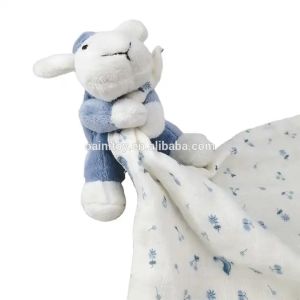 ODM OEM Animal Shape Skin-Friendly Gauze Infant Toys Baby Sheep Newborn