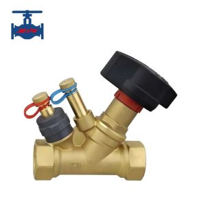 Brass Static Balance Valve with Threaded Connection and ISO9001 Certification