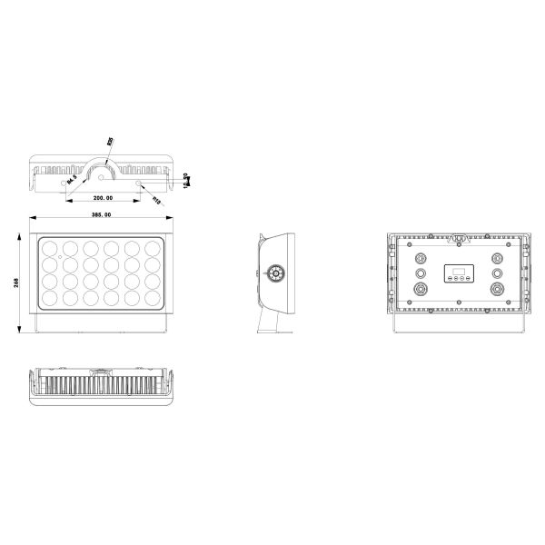 160W cheap flood lights outdoor stage empty led square floodlight fixture