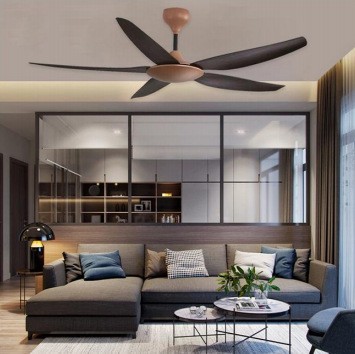 Iron Blades Modern LED Ceiling Fan 55 Inch Ceiling Fan With Light