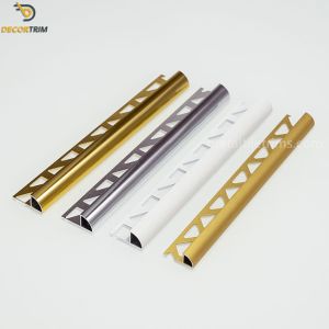 China 12mm Quarter Round Black Tile Trim Bunnings Periphery Ceramic Tile on sale