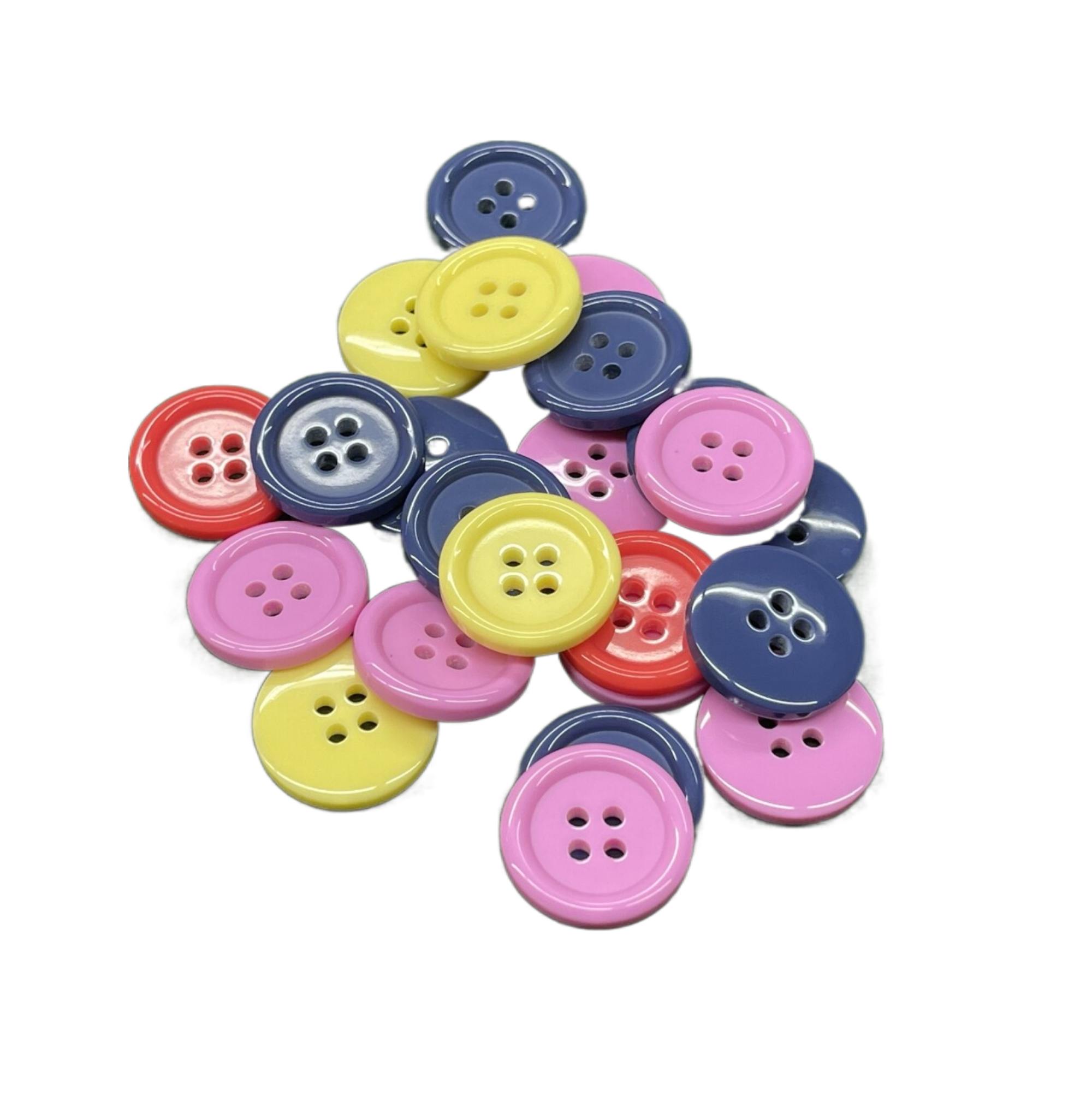 Chalk Plastic Resin Buttons 4 Hole 28L ODM Color For Garment Accessories