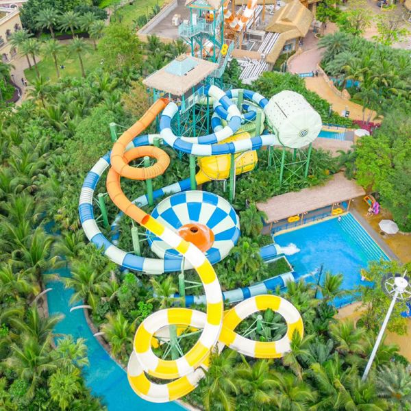 Quality Public Water Amusement Equipment Is Customized by Commercial Large Slides and Long Slides of Water Park Attractions. wholesale