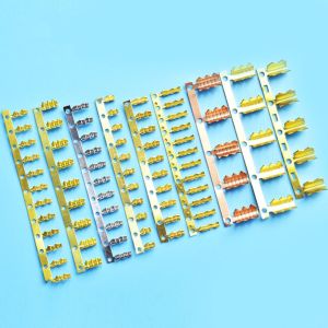 China Non-insulated Double Splice Brass Wire Terminal with Shark Tooth U Shape Clamp for Secure Crimping on sale