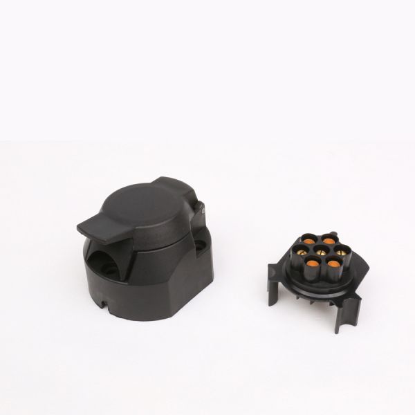 Polyamide / Brass 7 Pin Trailer Plug And Socket / 7 Pole Trailer Electrical