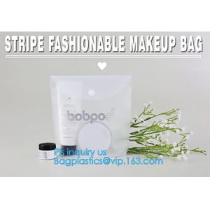 PVC Makeup bag Organiser Black Frosted translucence plastic pvc bag transparent