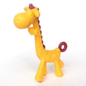 China OEM ODM Rubber Teething Toy Customized Logo Giraffe Teether on sale
