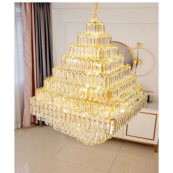 Hardwired Hanging Iron Chandelier Ceiling Crystal Chandelier